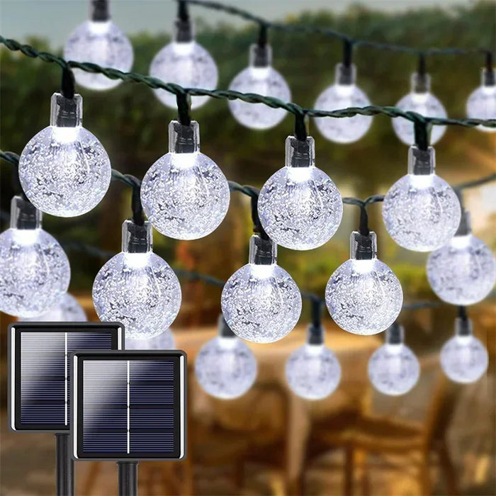 Solar Bubble Light String 8 Lighting Modes LED Lights Holiday Garden Tree Yard Party Christmas Outdoor Street Camping Decoration