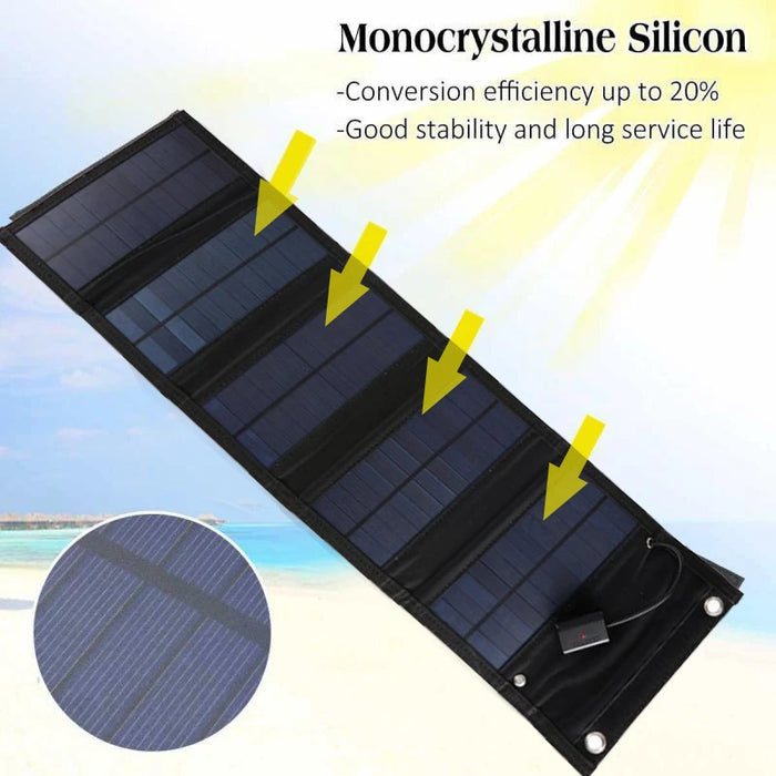 100W Foldable Solar Panel Charger 5V USB Output Power Charge Portable Solar Cells for Phone Home Outdoor Camping Outdoor Hiking