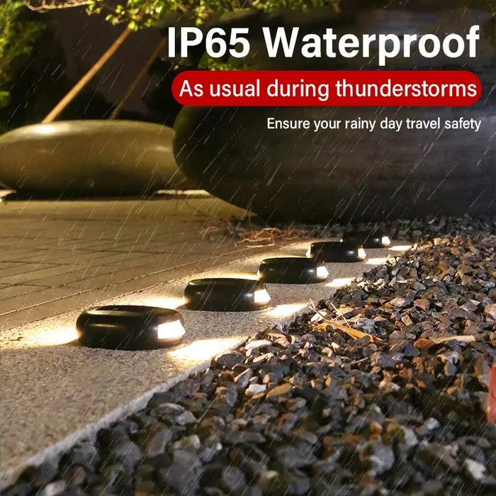 2 LEDs Wall Solar Floor Lights IP65 Waterproof Floor Lights Aisle Corridor Terrace Solar Garden Lights