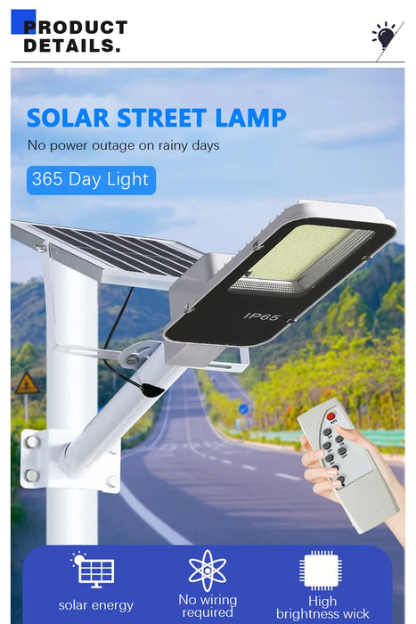 Led Solar Street Light Outdoor Garden IP65 Waterproof Solar Light 50-200W Courtyard Porch Balcony Garage Dusk To Dawn Wall Lamp