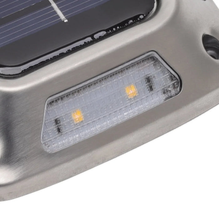 1PCS 8 LEDs Solar Ground Light Solar Light Waterproof Warm Light Solar Garden Lamp Outdoor Courtyards Driveway Marker Light