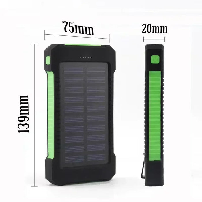New 20000mah Solar Power Bank Portable Power Bank Power Supply, Outdoor Camping LED Lighting Compass Mobile Phone Charging