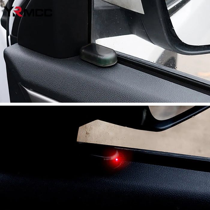 Solar Powered Car Security Light with Flashing LED Lamp Simulated Dummy Alarm for Vehicle Anti-Theft Protection Car Accessories