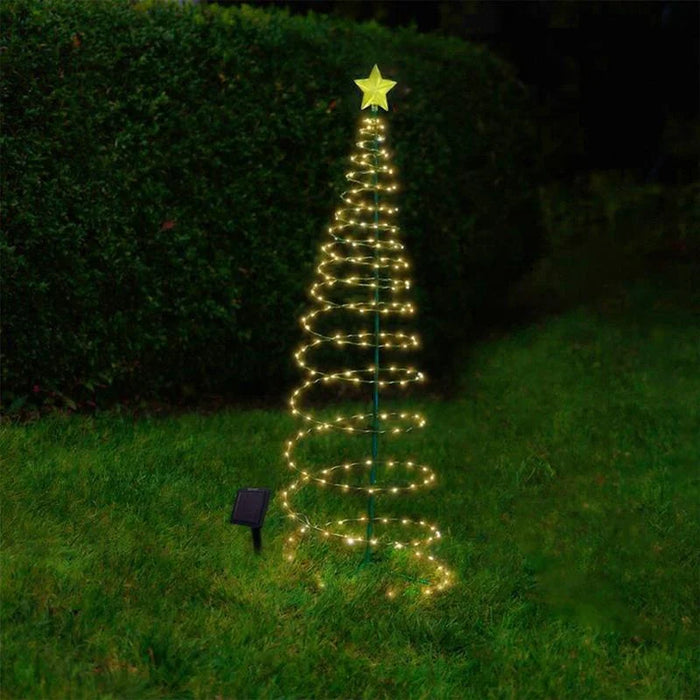 1 Pcs Outdoor Waterproof Solar Led Christmas Tree Decoration Solar Powered String Lights New Year Ornament Garden Decoration