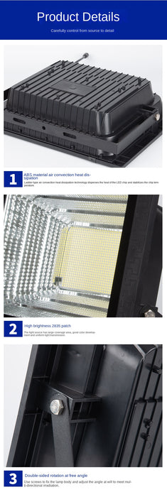 Solar Flood Lights Remote Control 50-400W Solar Powered Spotlight Outdoor Waterproof IP67 Villa Street Lighting Adjustable Angle