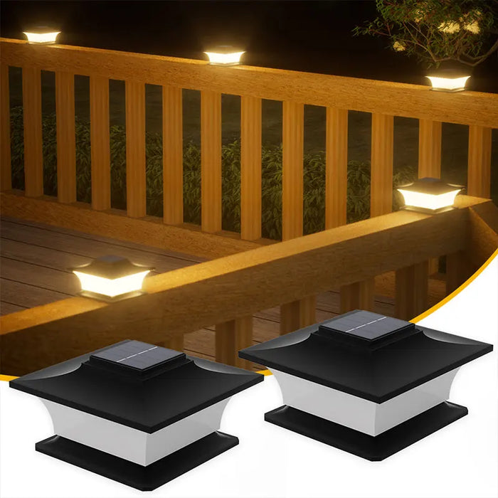 Solar Post Light with Auto On/Off, LED Landscape Lighting for Garden Pathways Fence Patio Posts