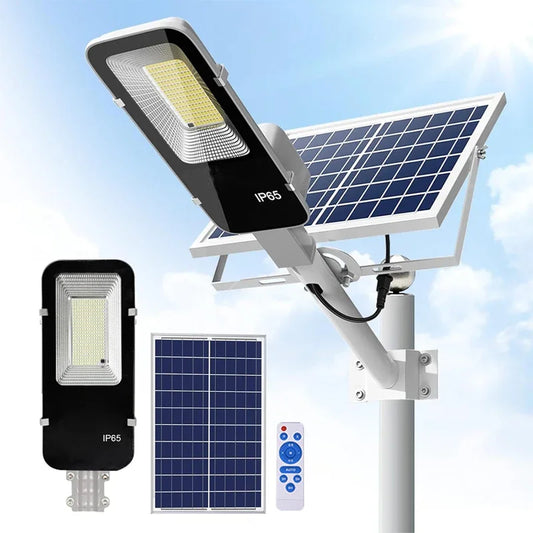 Super Bright Solar Street Light Outdoor IP67 Waterproof 3000mAh Auto on/Off Garden Lighting for Home Pathway Dusk To Dawn