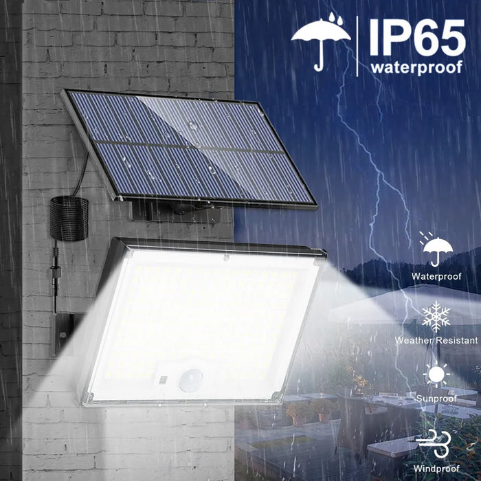 Solar Outdoor Lights 172LED 3Modes Split Motion Sensor Outdoor Lights Waterproof 318 LED Solar Flood Lights Yard Patio Garden