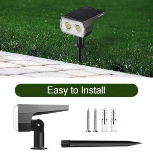 48 LEDs Solar Light Outdoors Landscape Spotlights,  2 in 1 Wireless Waterproof Outdoor Solar Spotlights for Yard Garden Patio