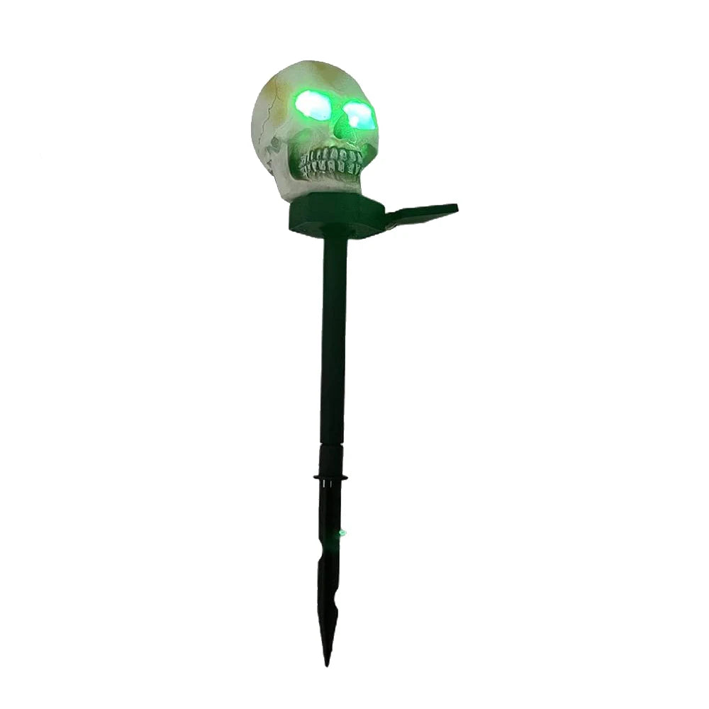 1PC Solar Light-Up Skull Yard Stake Halloween Decorations,  Yard Art, Outdoor, Haunted House, Seasonal Home Decor
