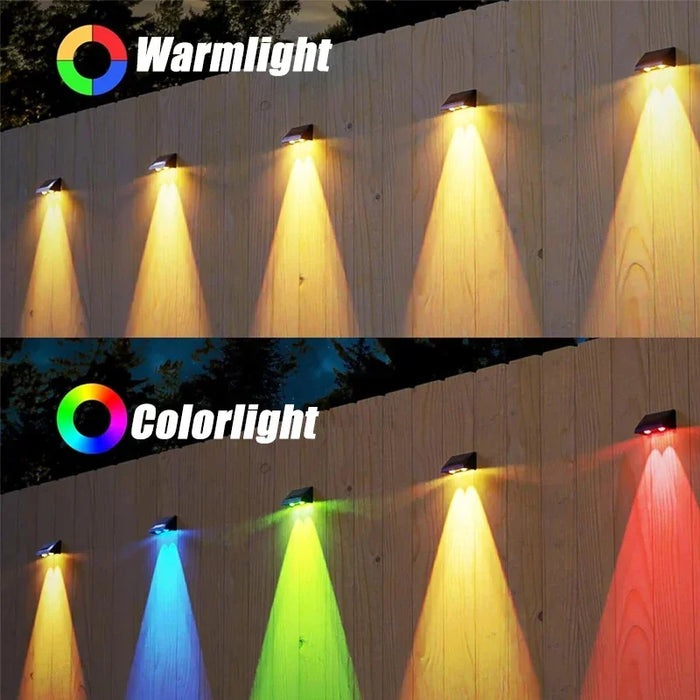 Solar Wall Light Outdoor LED Lamp Waterproof 1/2/3/4LED Beads Solar Powered for Porch Balcony Countyard Wall Fence Decortions
