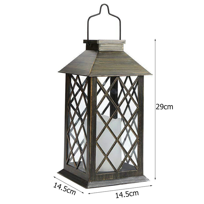 Solar LED Hanging Light Outdoor Garden Lantern Shape Ornament Backyard Porch Terrace Lawn Decoration Art Sculpture