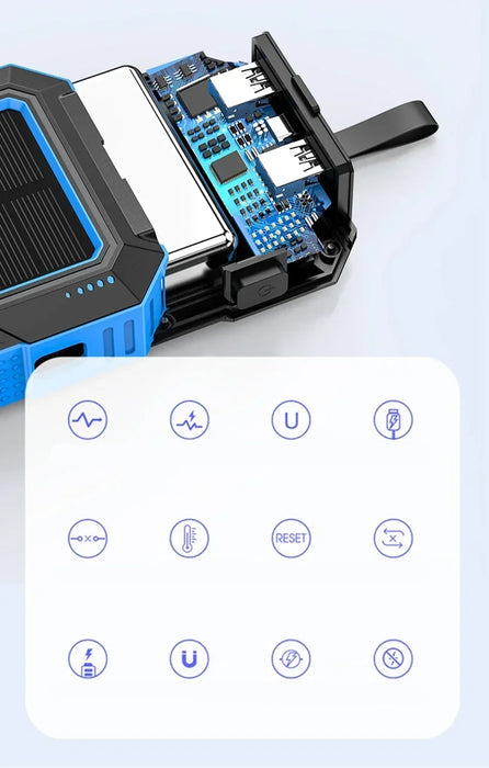 Solar panels Power bank Wireless charging solar phone charger 99000mAh with Camping Lamp Mobile Phone Charger USB Power bank
