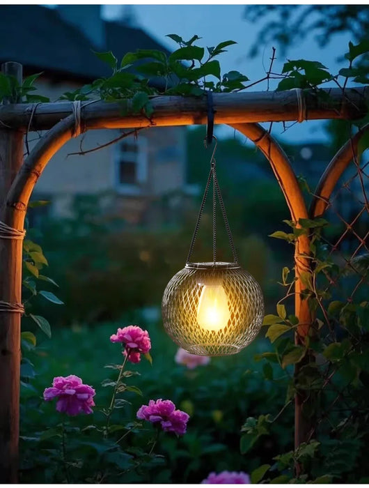 Solar Lantern Outdoor Solar Lights For Outside Decorative Hanging Lights Waterproof Solar Lanterns Hollowed-out Yard Garden Lamp