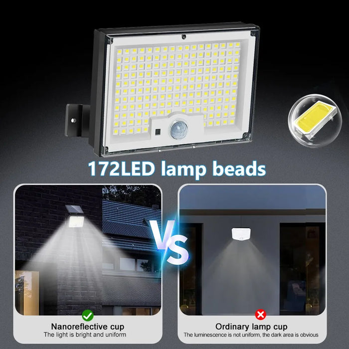 Solar Outdoor Lights 172LED 3Modes Split Motion Sensor Outdoor Lights Waterproof 318 LED Solar Flood Lights Yard Patio Garden