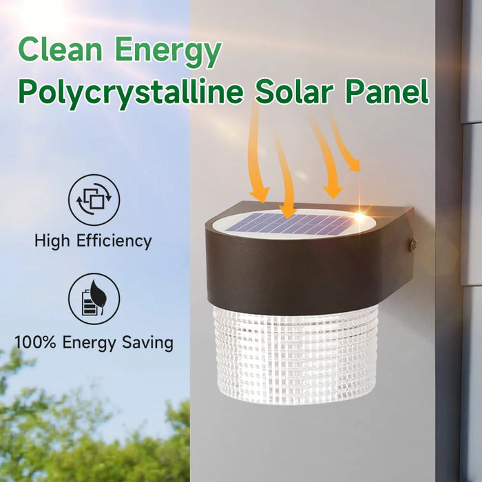 Solar Wall Lamp Outdoor Warm Light Waterproof Lighjt Down Luminous Lighting Balcony Yard Garden Decoration Lights Exterior Wall