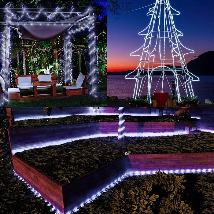 Solar String Light Outdoor Tube Rope Lights Waterproof Tube Lights for Outdoor Home Garden Parties Decor Led Lights Outdoor