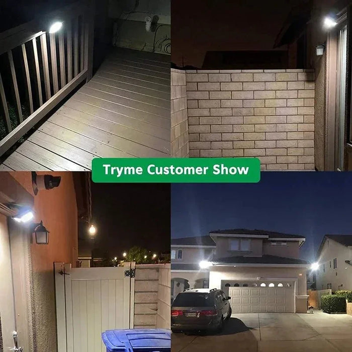 Solar LED Street Light Outdoor Clip-on Motion Sensing Light IP65 Waterproof Camping Light for Fence Deck Wall Camping Tent Patio