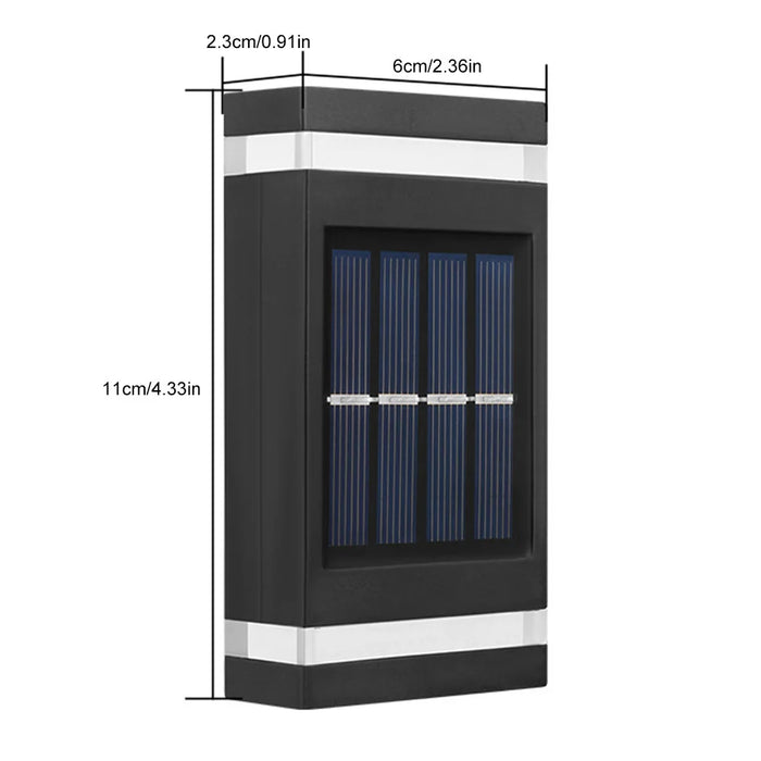 Solar Wall Lamp Outdoor Waterproof Fence Light Solar Powered LED Lamp Garden Step Light Yard Lawn Landscape Lamp Patio Decor