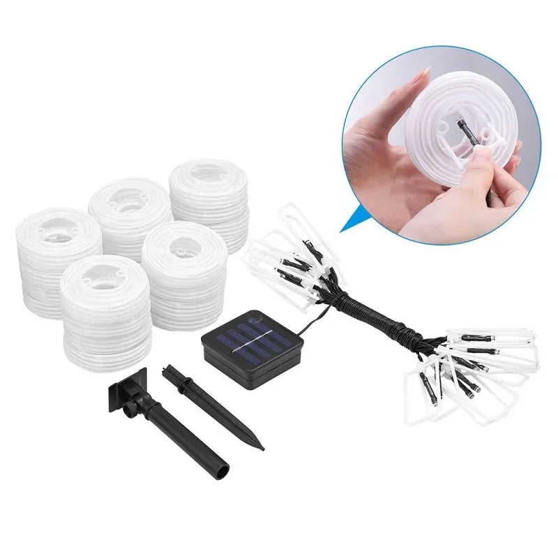 Solar Lantern String Lights Waterproof Outdoor LED Garland Fairy Light Patio Garden Decoration Light for Christmas Wedding Party