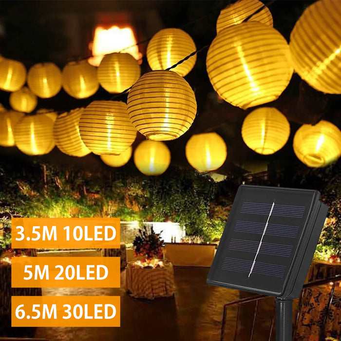 Solar String Lights 10/20/30 LED Outdoor Waterproof Christmas Garland Lantern Fairy Lamp String  for Garden Wedding Party Decor