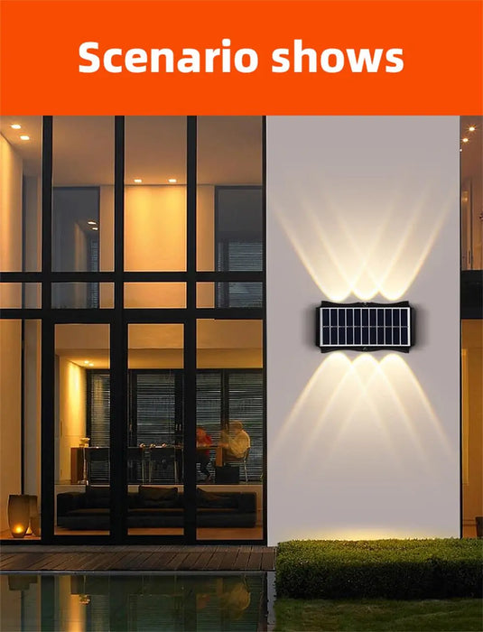 Solar LED Light, Outdoor Waterproof Wall Lamp, Streetlights Exterior Garden Decoration Yard Porch Walkway Solar Wall Light Home