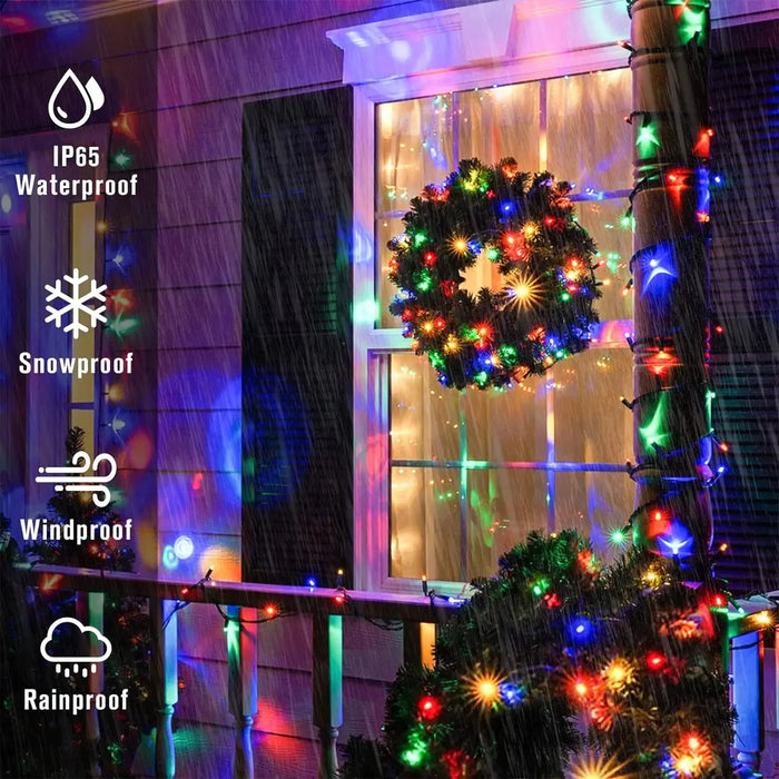 LED Solar Light String 8 Functions Outdoor Waterproof Lawn Starry Sky Christmas Garden Courtyard Decoration Atmosphere Lights