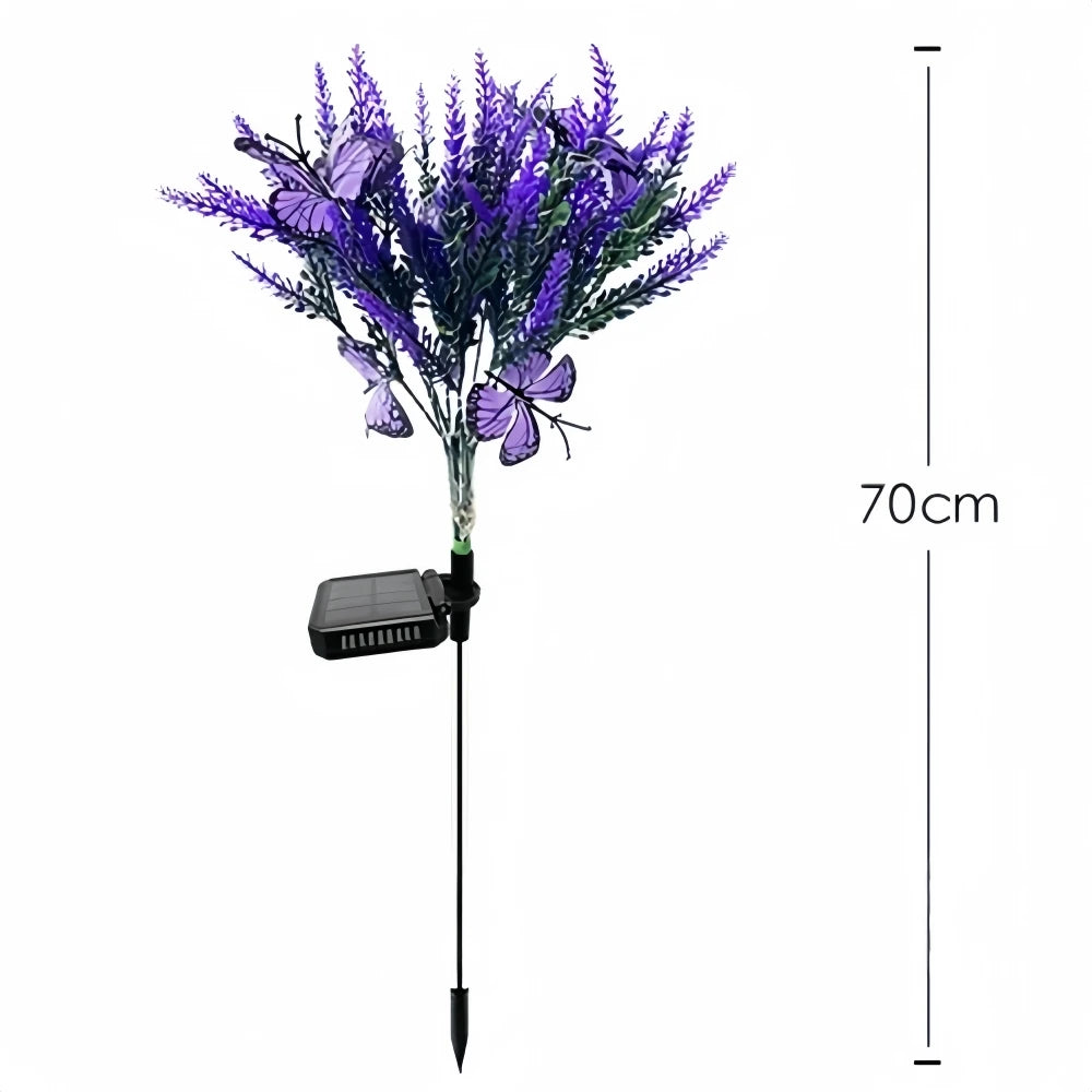 Solar Garden Flower Lights Outdoor Fabric Daisy Lavender Flowering Vine‌ LED Landscape Decorating for Yard Patio Flowerpot