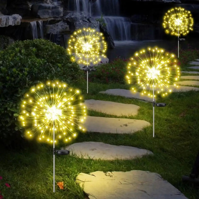 Garden Decoration Solar Light for Outdoors DIY Dandelion Solar Plug Garden Lighting Weatherproof Solar Fireworks Lamp Patio Lawn