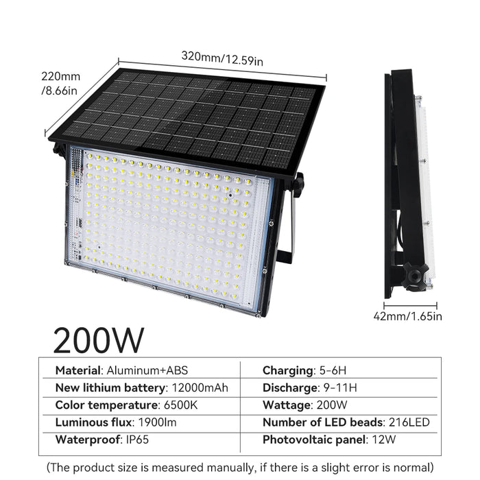 Solar Outdoor FloodLight Solar Light Waterproof Solar Wall lamp LED Sun light With Remote Control For Patio Garage Backyard Stre