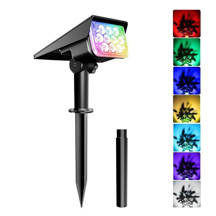 Solar Powered Motion Sensor Spotlight Outdoor Pathway Decoration Landscape Waterproof Lawn Lamp Solar Spot Lights