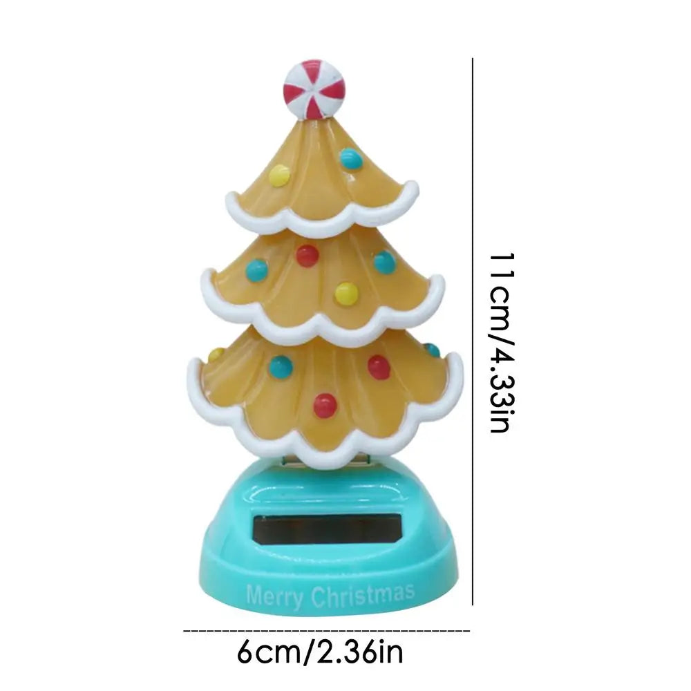 New Arrival Christmas Car Ornament 2024 Solar Dancing Christmas Tree Novelty Moving Christmas Tree For Car Dashboard