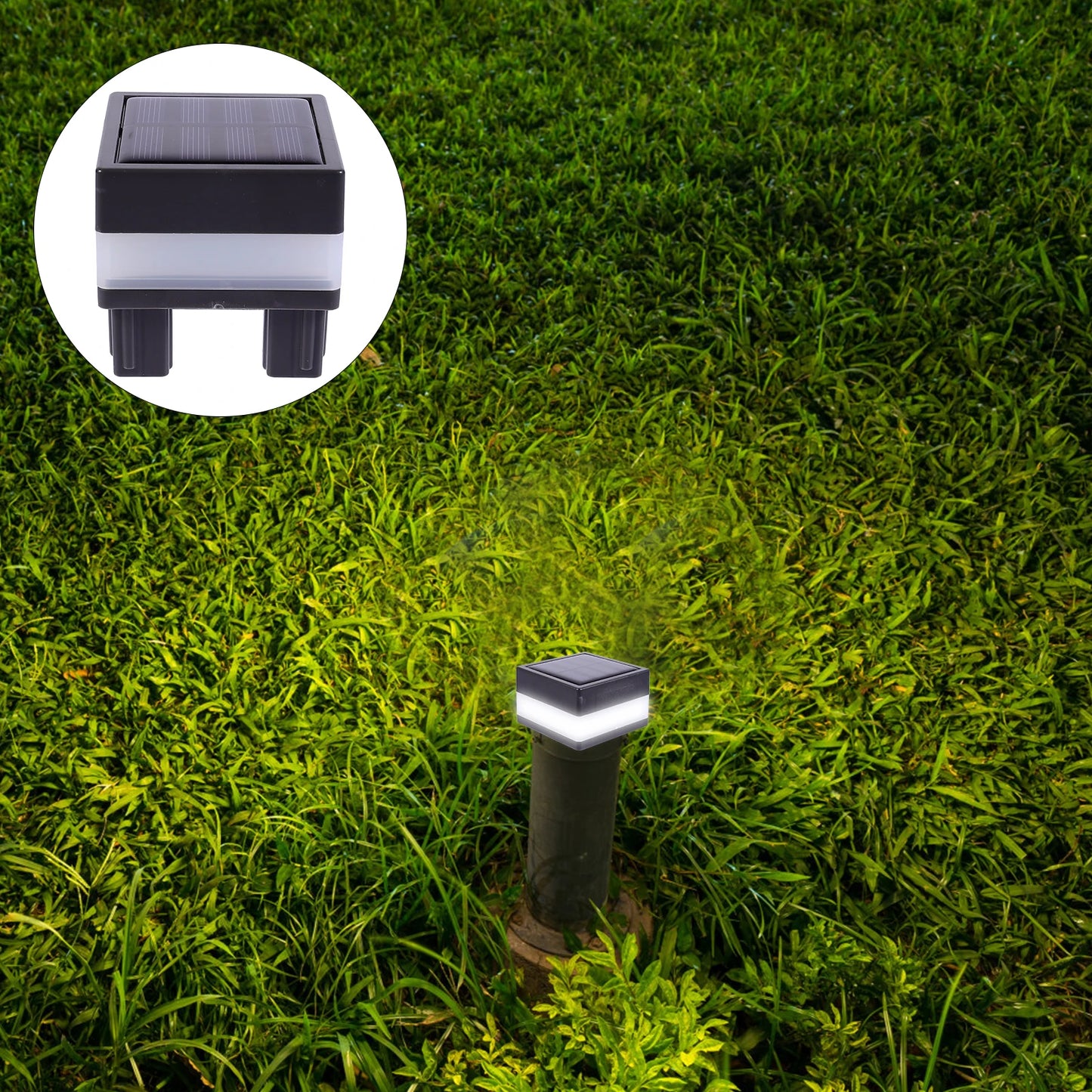 Solar Post Lamp Solar Energy Light Outdoor Waterproof Fence Lighting Pillar Garden Decoration Durable Safe Easy Installation