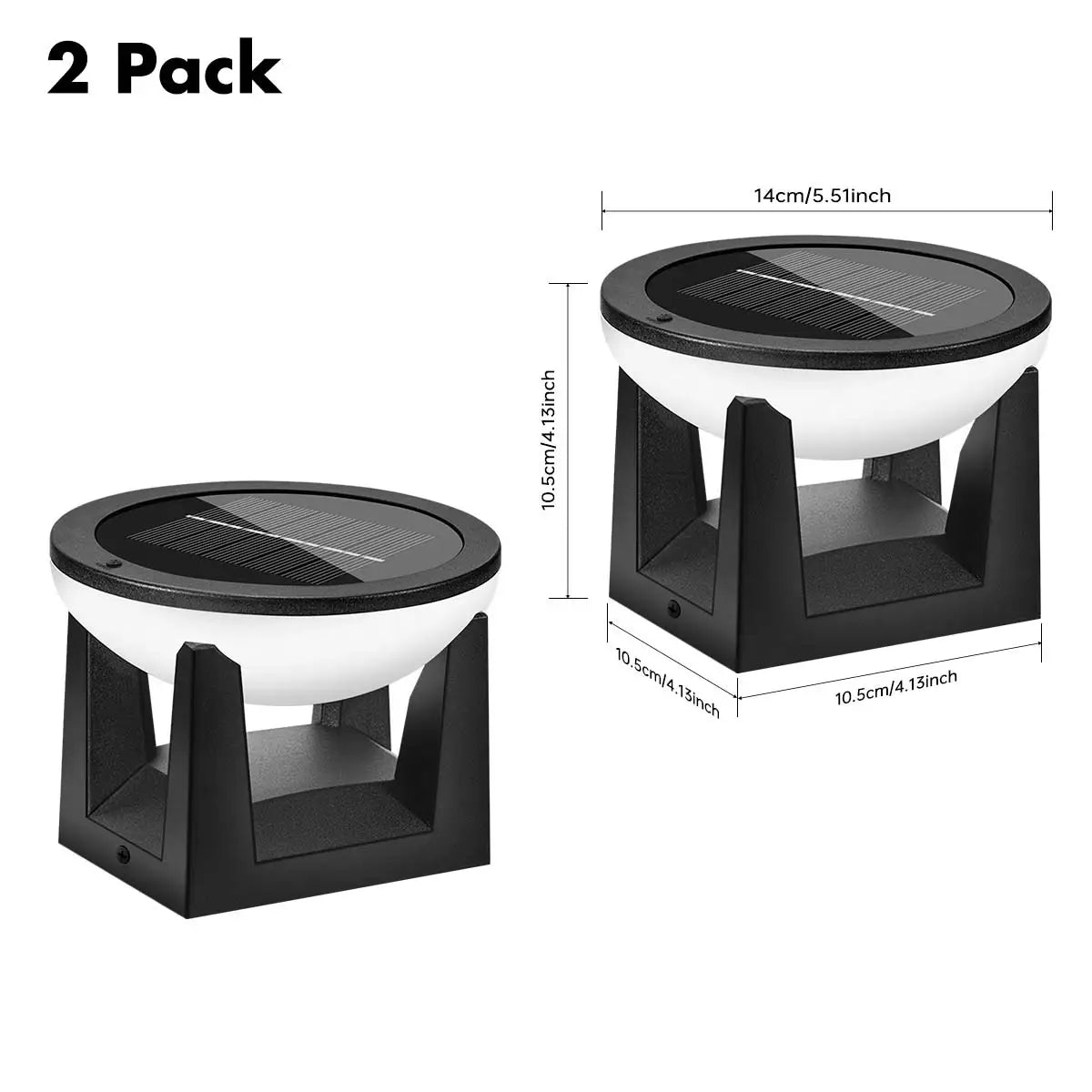 Solar Post Lights Outdoor Pillar Light Waterproof Modern Column Lamp LED Lantern Solar Powered Landscape Lighting For Patio Yard