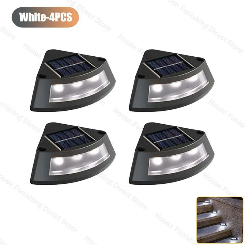 Outdoor Solar Step Lamp LED Decorative Lighting for Home Garden Staircase Patio Walkway Steps - Energy Efficient Garden Lights
