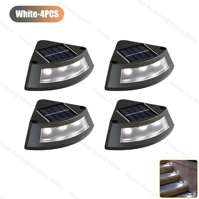 Outdoor Solar Step Lamp LED Decorative Lighting for Home Garden Staircase Patio Walkway Steps - Energy Efficient Garden Lights
