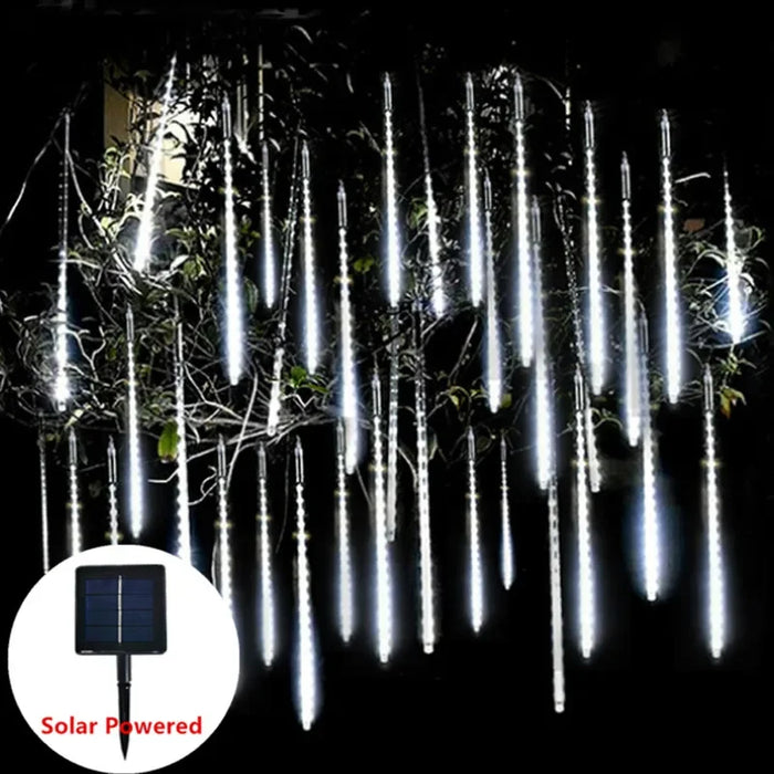 Solar LED String Lights 30CM Meteor Shower Fairy Garland Outdoor Garden Street Lamp Christmas Tree Decorations