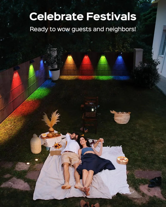 Outdoor Solar Wall Lamp Waterproof Porch Light 2/3/4LED Beads Solar Powered Path Lights for Balcony Countyard Wall Fence Decor