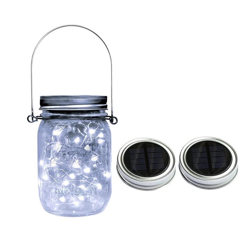 Solar Decorative Fairy Light Outdoor Waterproof Light Control Solar Power Glass Decorative Light Lid Accessories Solar Lamp Bead