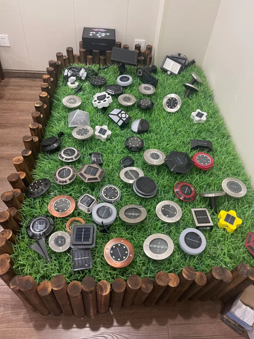 2 LEDs Wall Solar Floor Lights IP65 Waterproof Floor Lights Aisle Corridor Terrace Solar Garden Lights