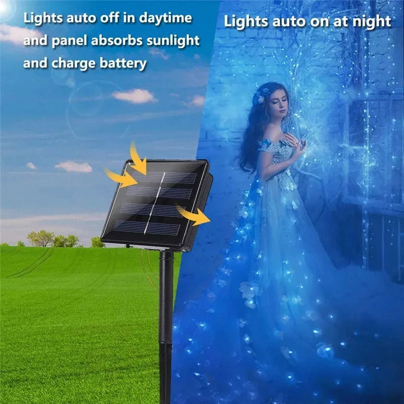 Solar Lamp String Lights 100/200/300/400 LEDs Fairy Holiday LED Outdoor Christmas Party Garland Solar Garden Waterproof Decor