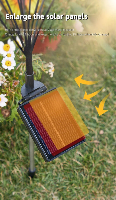 Solar Butterfly LED Fairy Lights Outdoor Waterproof Firefly String Lights For Garden Lawn Yard Decor Wedding Party Warm White