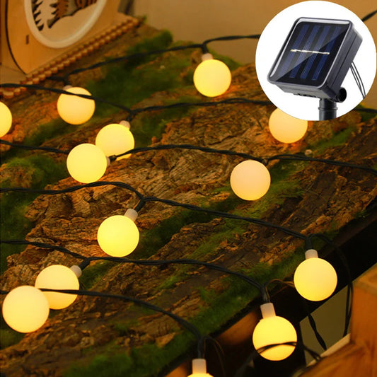 Solar String Light Outdoor Small Ball Lights with 8 Modes Waterproof Solar Powered Patio Light for Garden Christmas Halloween
