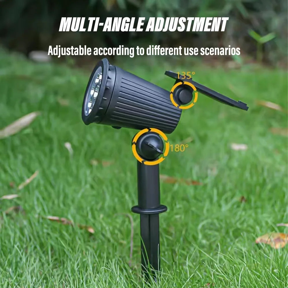 9 Led Solar Landscape Spotlight 150°Adjustment Flag Pole Lights IP65 Waterproof High Brightness For Garden Pool And Yard