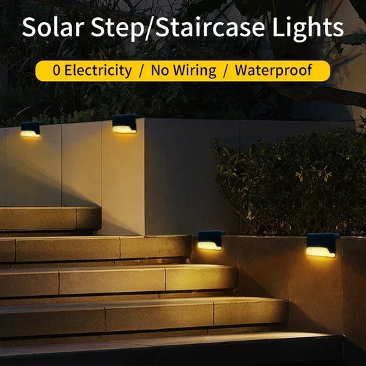 1/4/8/pcs Outdoor LED Solar Deck Lights Waterproof Fence Post Solar Lights for Courtyard Patio Stairs Step Yard Garden Decor