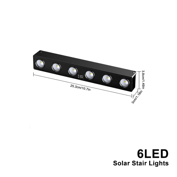 Solar Wall Light Outdoor 4/6/8LED Waterproof Solar Fence Sign Lights Garden Decor Porch Patio Deck Balcony Home Atmosphere Light