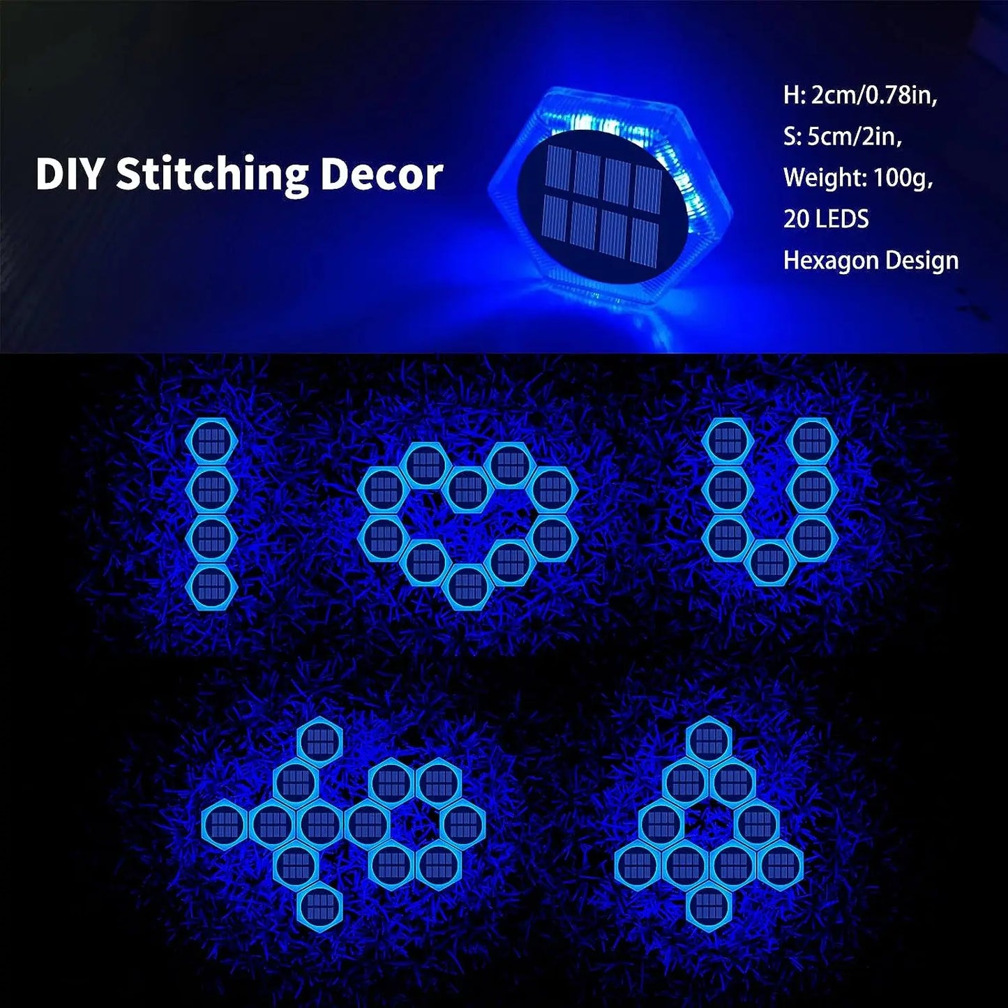 Solar Deck Lights Fence Post Solar Lights for Patio Pool Stairs Step and Pathway Deck Lights Solar Powered Outdoor Lights