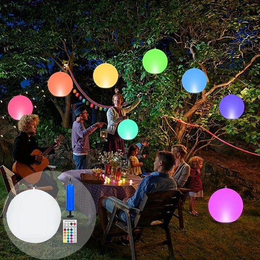 Solar Floating Pool Light Glowing Orbs Suspended Floating Inflatable Outdoor Waterproof Ball Solar Lamp Garden Party Decoration