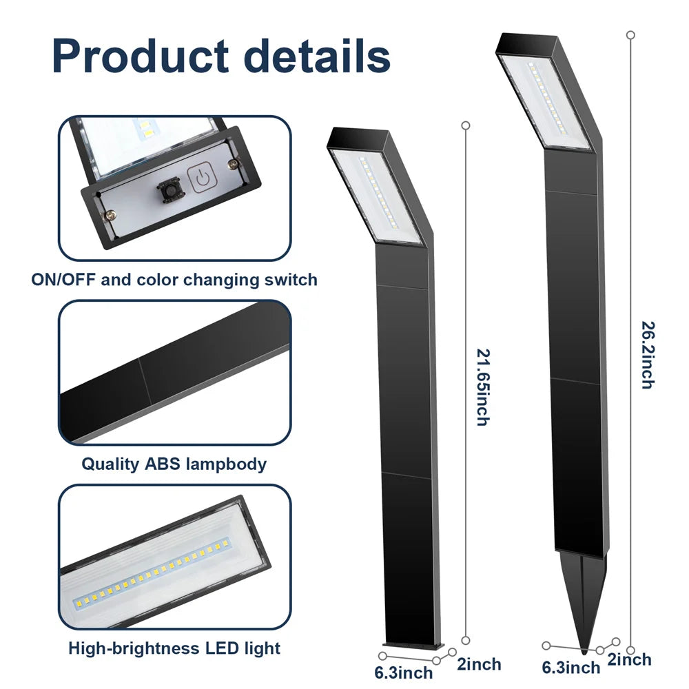 1/4 Pack Solar Pathway Lights Outdoor Solar Lights IP65 Waterproof Garden Lights Solar Lamp Outdoor Landscape Lamps for Lawn