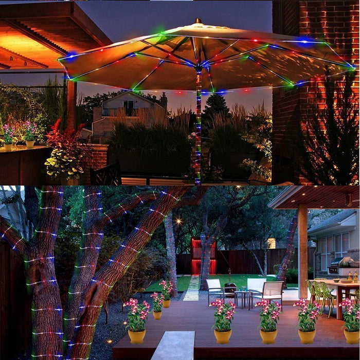 Solar LED Light Path Deck Outdoor Garden Solar String Lights Solar Rope Lights Outdoor Lighting Strips Wedding Christmas Decor